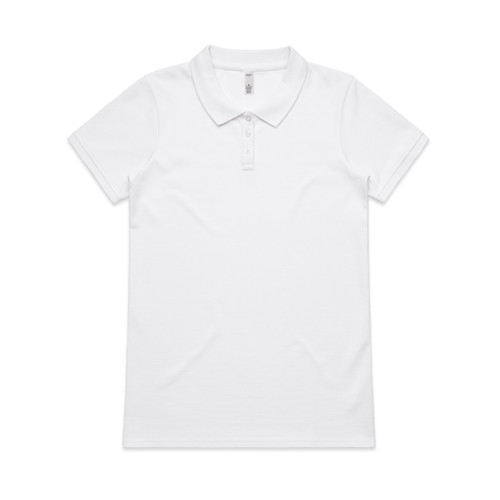 WHITE wo's-pique-polo-white